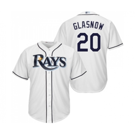 Men's Tampa Bay Rays #20 Tyler Glasnow Replica White Home Cool Base Baseball Jersey - Ujersey