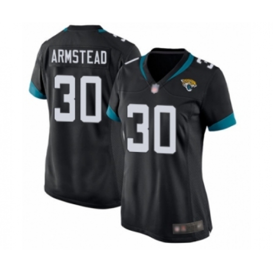 Women's Jacksonville Jaguars #30 Ryquell Armstead Game Black Team Color Football Jersey - Ujersey