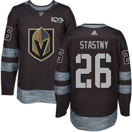 Men's Adidas Vegas Golden Knights #26 Paul Stastny Authentic Black 1917-2017 100th Anniversary NHL Jersey - Ujersey