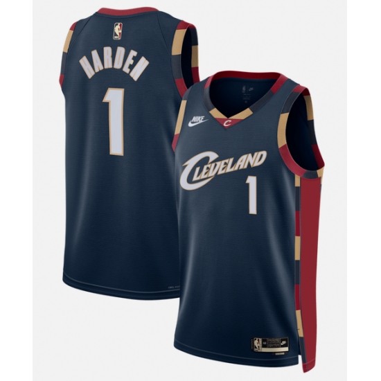 Men's Cleveland Cavaliers #1 James Harden Navy 2026 Classic Edition Stitched Basketball Jersey - Ujersey