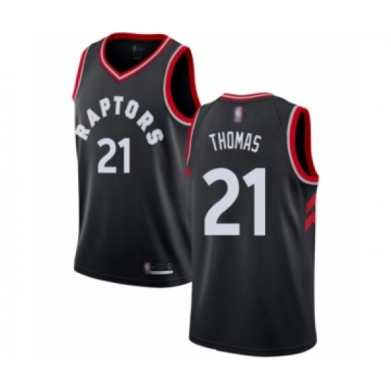 Men's Toronto Raptors #21 Matt Thomas Authentic Black Basketball Jersey Statement Edition - Ujersey