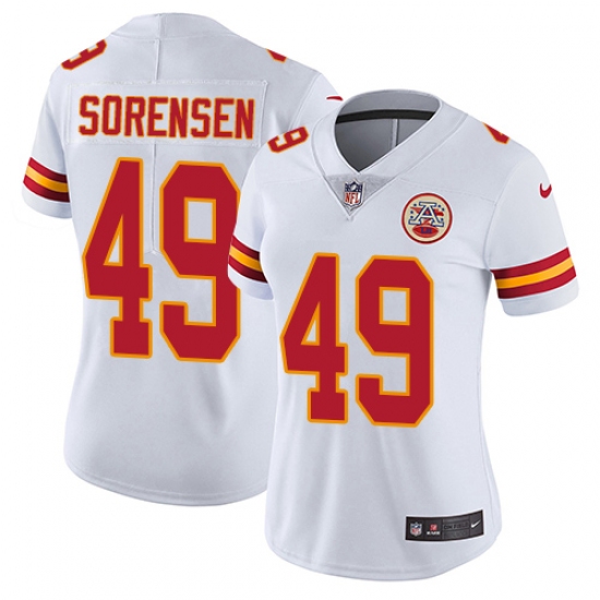 Women's Nike Kansas City Chiefs #49 Daniel Sorensen Elite White NFL Jersey