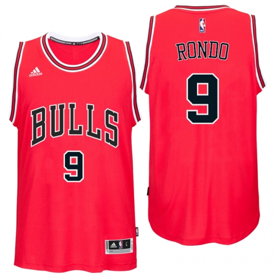 Chicago Bulls #9 Rajon Rondo Road Red New Swingman Jersey - Ujersey
