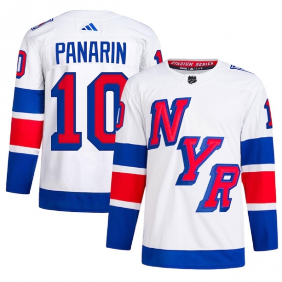 Men's New York Rangers #10 Artemi Panarin White 2024 Stadium Series Stitched Jersey - Ujersey