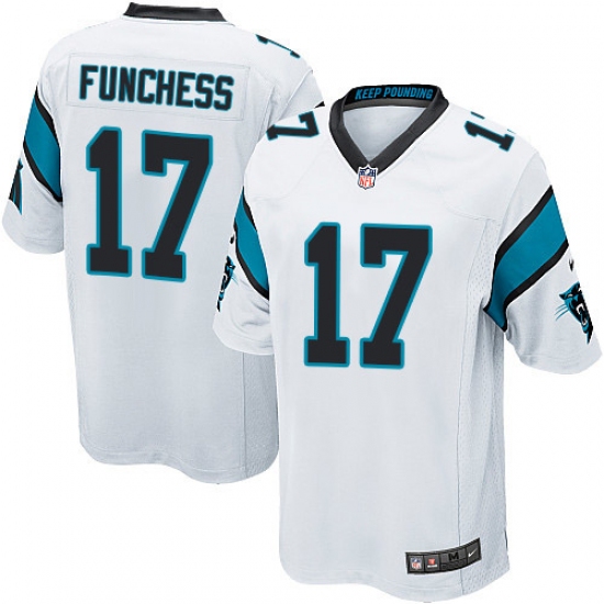 Men's Nike Carolina Panthers #17 Devin Funchess Game White NFL Jersey - Ujersey