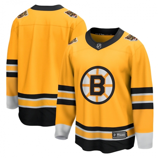 Men's Boston Bruins Fanatics Branded Blank Gold 2020-21 Special Edition Breakaway Jersey - Ujersey