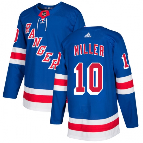 Men's Adidas New York Rangers #10 J.T. Miller Premier Royal Blue Home NHL Jersey - Ujersey