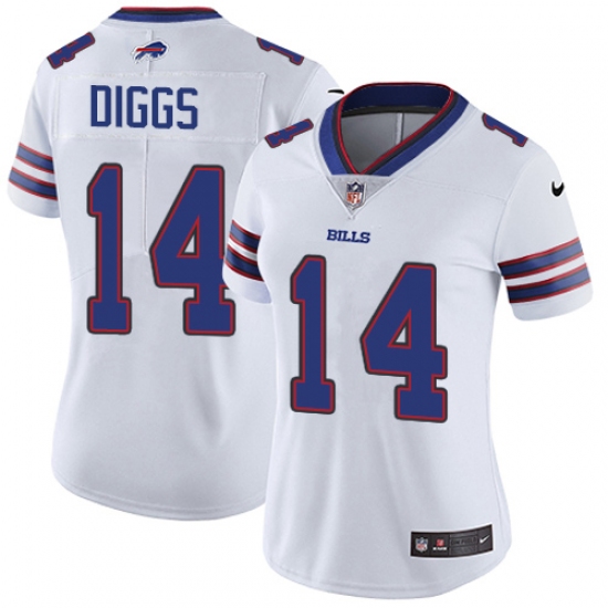 Women's Buffalo Bills #14 Stefon Diggs White Stitched Vapor Untouchable Limited Jersey - Ujersey