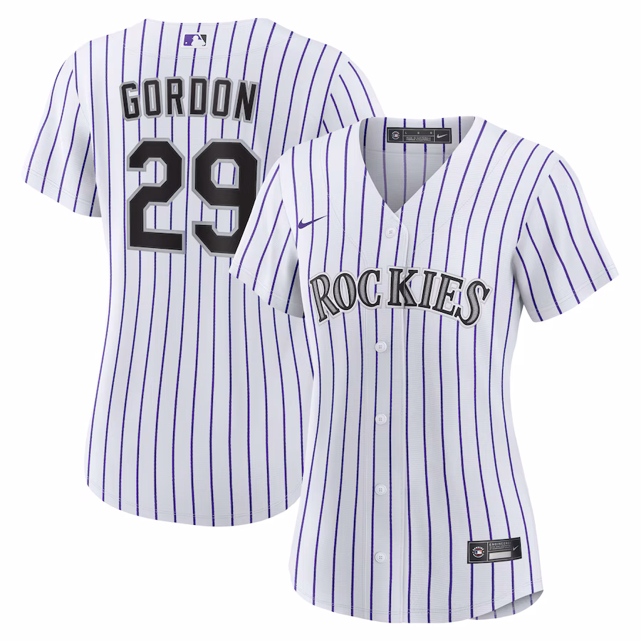 Women's Colorado Rockies Tanner Gordon Nike White Home Replica Jersey - Ujersey