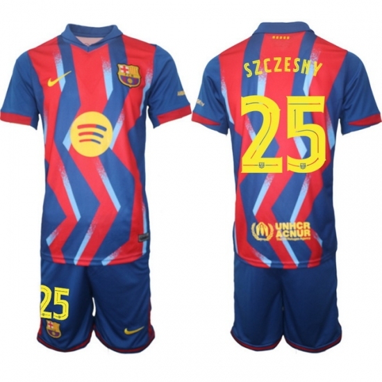 Men FC Barcelona 2026 Soccer Jerseys RedBlue #25 SZCZESNY (2)
