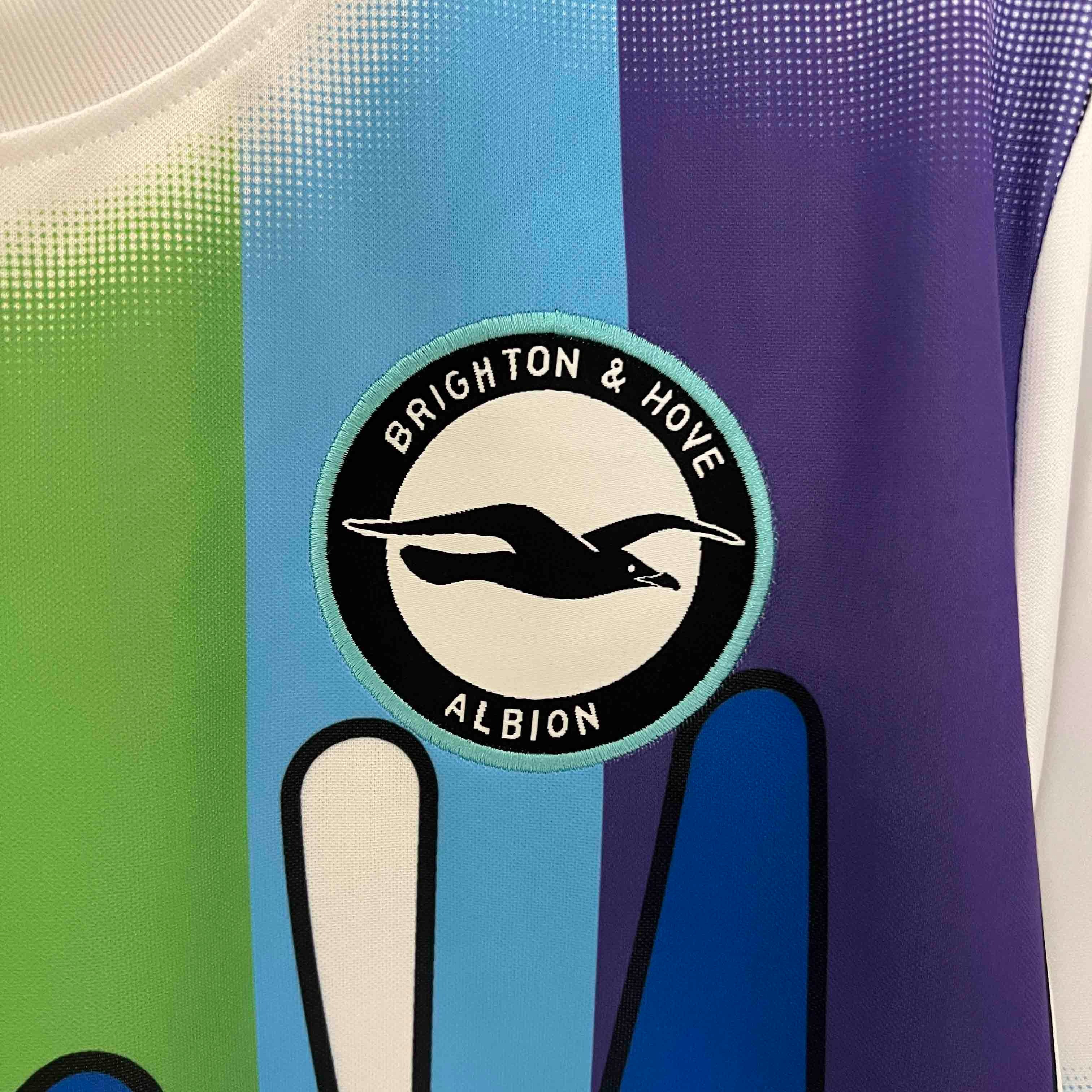 Brighton & Hove Albion Football Jersey Rainbow Laces Pre-Match Custom Shirt 2024/25 - ujerseystore