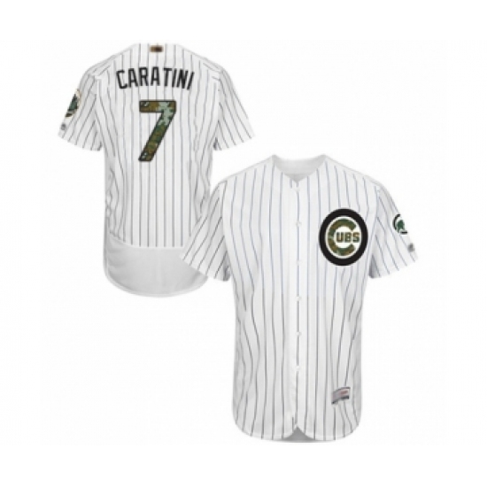 Men's Chicago Cubs #7 Victor Caratini Authentic White 2016 Memorial Day Fashion Flex Base Baseball Player Jersey - Ujersey