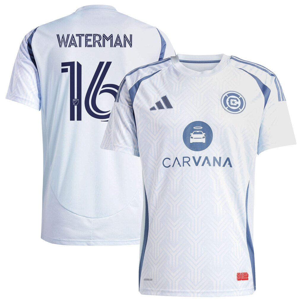 Men's Chicago Fire Joel Waterman adidas Light Blue 2025 The Municipal Kit Replica Jersey - Ujersey
