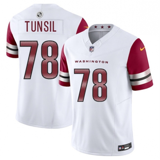 Men's Washington Commanders #78 Laremy Tunsil White 2025 F.U.S.E. Vapor Limited Football Stitched Jersey - Ujersey