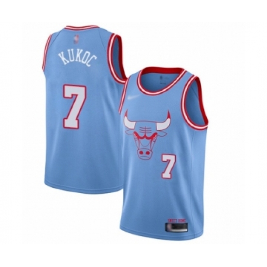 Women's Chicago Bulls #7 Toni Kukoc Swingman Blue Basketball Jersey - 2019 20 City Edition - Ujersey