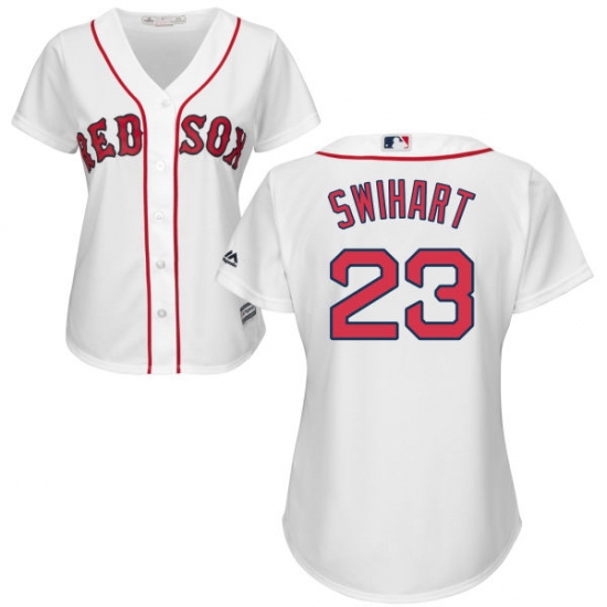 Women's Majestic Boston Red Sox #23 Blake Swihart Replica White Home MLB Jersey - Ujersey