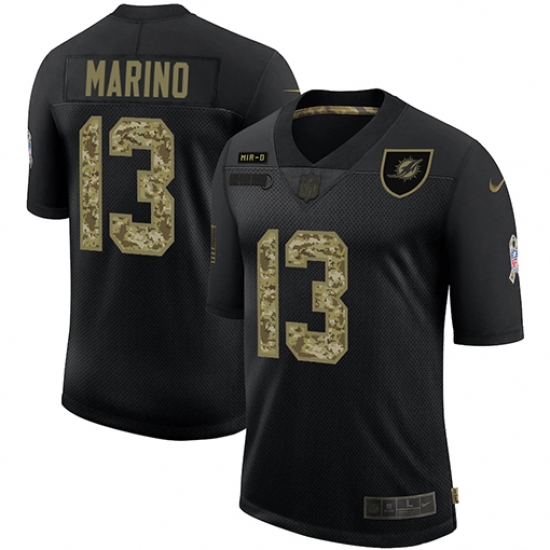 Men's Miami Dolphins #13 Dan Marino Camo 2020 Salute To Service Limited Jersey
