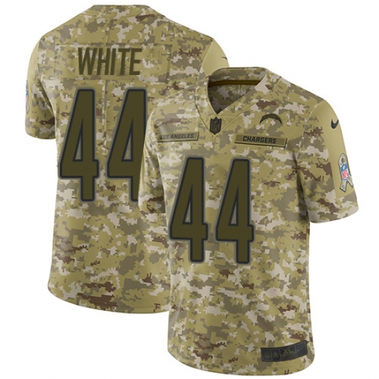 Youth Nike Los Angeles Chargers #44 Kyzir White Limited Camo 2018 Salute to Service NFL Jersey - Ujersey