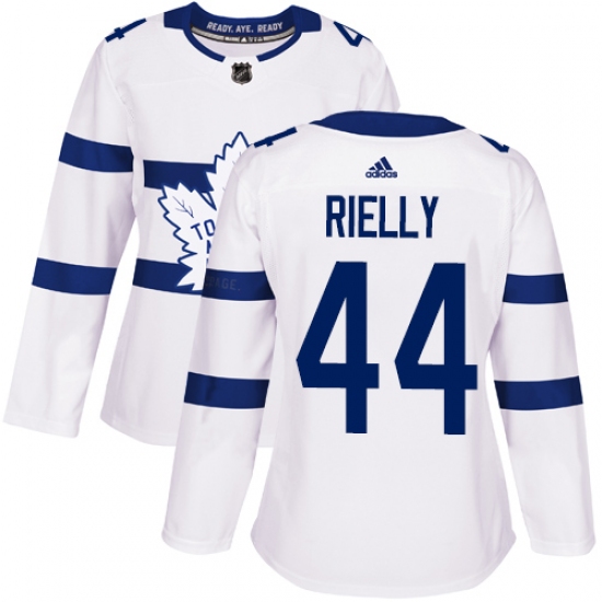 Women's Adidas Toronto Maple Leafs #44 Morgan Rielly Authentic White 2018 Stadium Series NHL Jersey - Ujersey