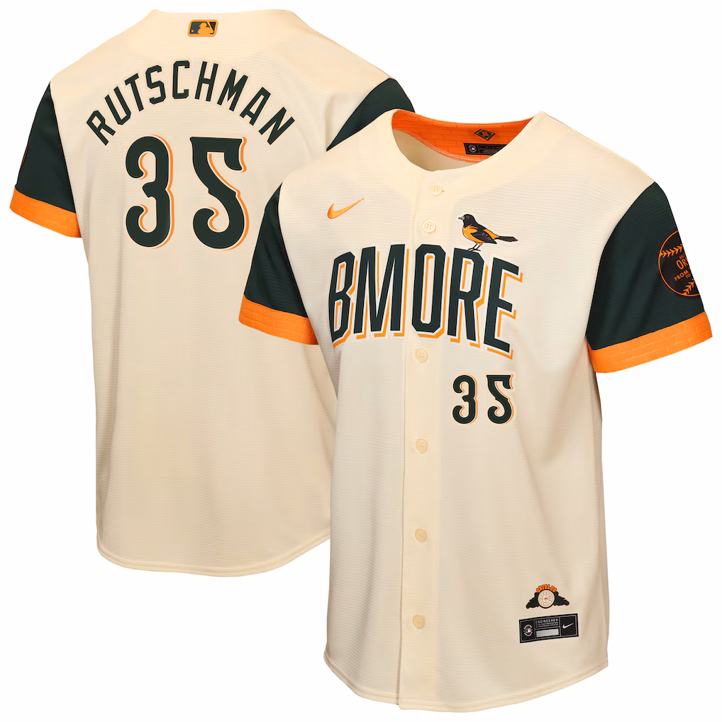 Youth Baltimore Orioles Adley Rutschman Nike Cream 2026 City Connect Stadium Jersey
