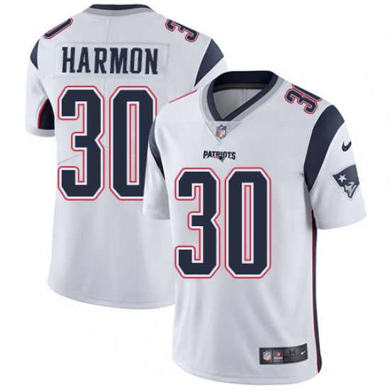 Men's Nike New England Patriots #30 Duron Harmon White Vapor Untouchable Limited Player NFL Jersey - Ujersey