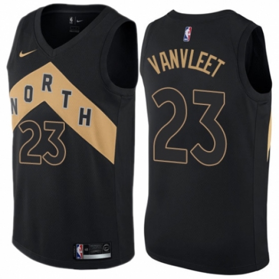 Men's Nike Toronto Raptors #23 Fred VanVleet Authentic Black NBA Jersey - City Edition - Ujersey