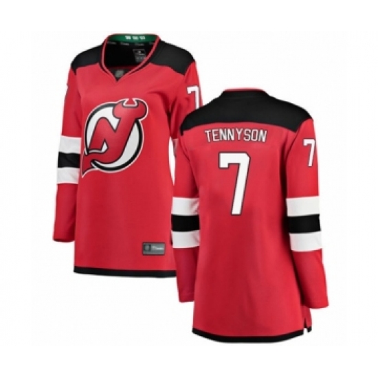 Women's New Jersey Devils #7 Matt Tennyson Fanatics Branded Red Home Breakaway Hockey Jersey - Ujersey
