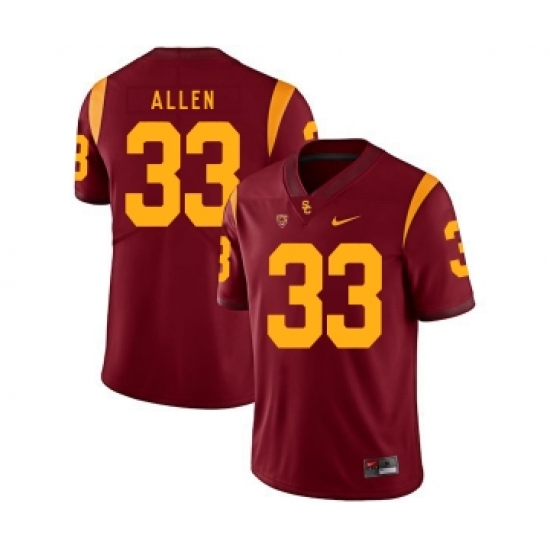 USC Trojans 33 Marcus Allen Red College Football Jersey
