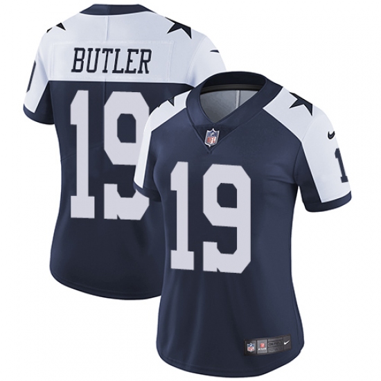 Women's Nike Dallas Cowboys #19 Brice Butler Navy Blue Throwback Alternate Vapor Untouchable Limited Player NFL Jersey - Ujersey