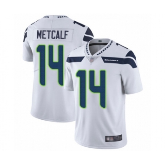 Men's Seattle Seahawks #14 D.K. Metcalf White Vapor Untouchable Limited Player Football Jersey - Ujersey