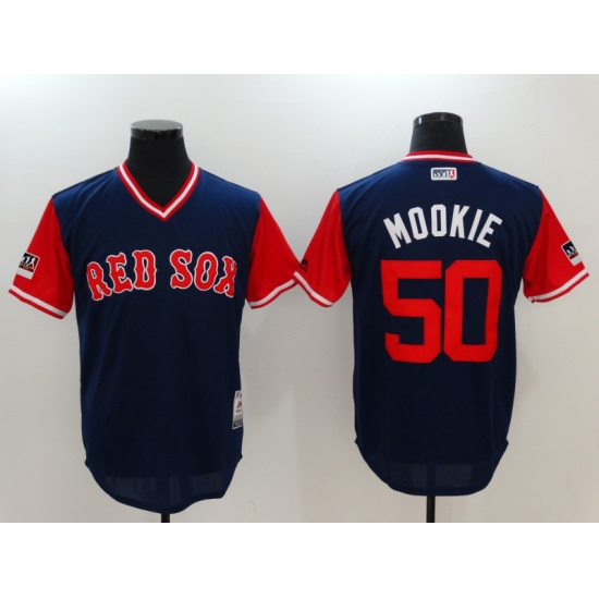 Men's Boston Red Sox #50 Mookie Betts Mookie Navy Players Weekend Team Jersey - Ujersey