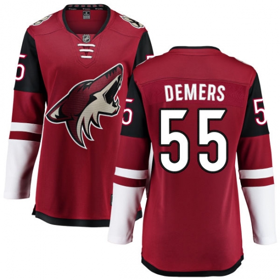 Women's Arizona Coyotes #55 Jason Demers Fanatics Branded Burgundy Red Home Breakaway NHL Jersey - Ujersey