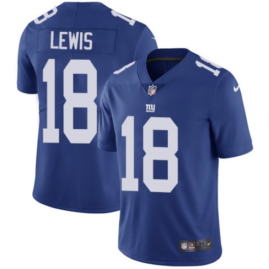 Men's Nike New York Giants #18 Roger Lewis Royal Blue Team Color Vapor Untouchable Limited Player NFL Jersey - Ujersey