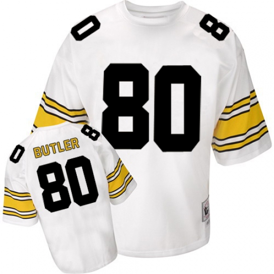 Mitchell And Ness Pittsburgh Steelers #80 Jack Butler White Authentic Throwback NFL Jersey - Ujersey
