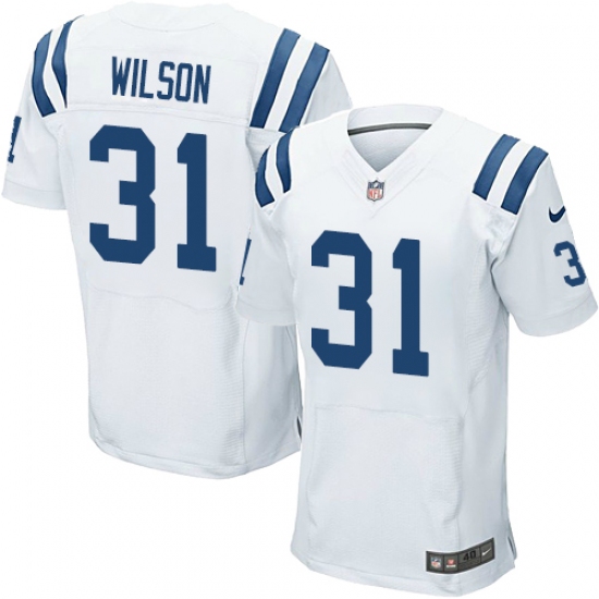 Men's Nike Indianapolis Colts #31 Quincy Wilson Elite White NFL Jersey - Ujersey