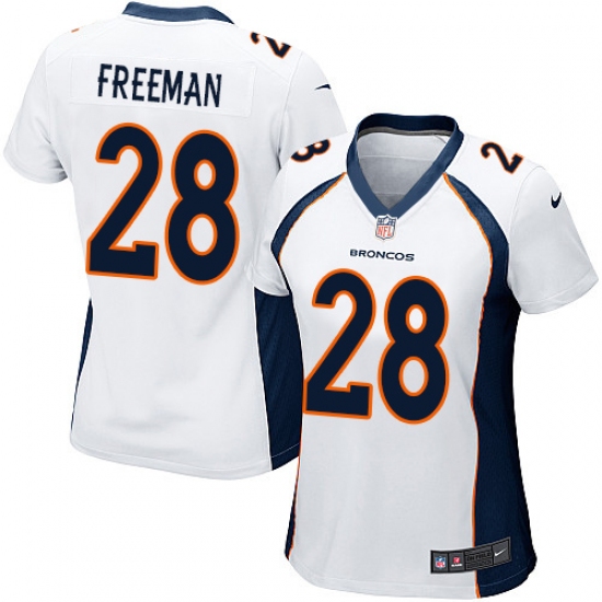 Women Nike Denver Broncos #28 Royce Freeman Game White NFL Jersey - Ujersey