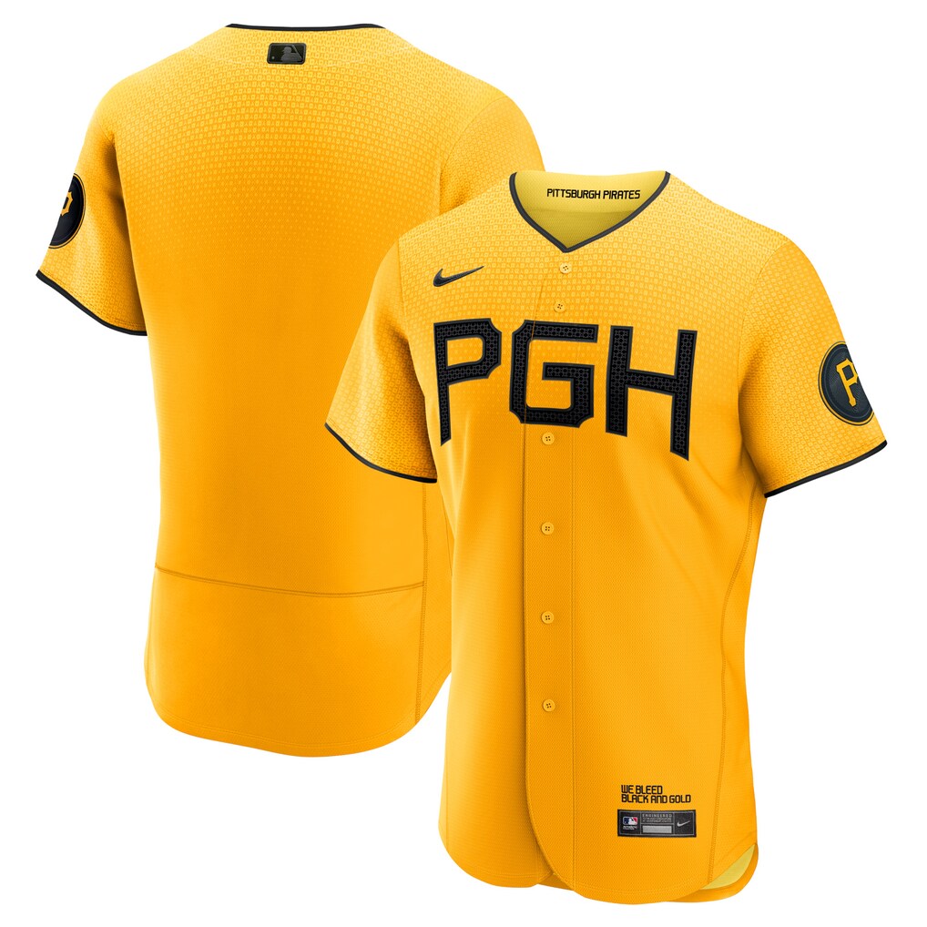 Men's Pittsburgh Pirates  Nike Gold City Connect Authentic Jersey - Ujersey