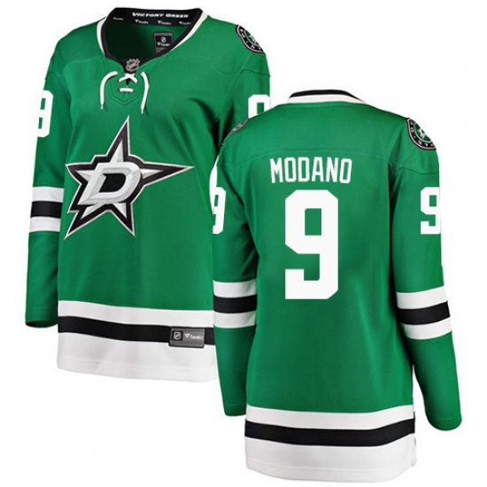 Women's Dallas Stars #9 Mike Modano Authentic Green Home Fanatics Branded Breakaway NHL Jersey - Ujersey