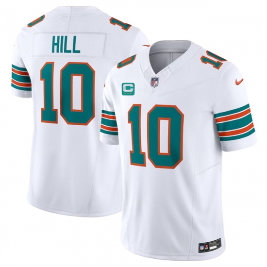 Men's Miami Dolphins #10 Tyreek Hill White F.U.S.E Alternate With 3-Star C Vapor Limited Stitched Football Jersey - Ujersey