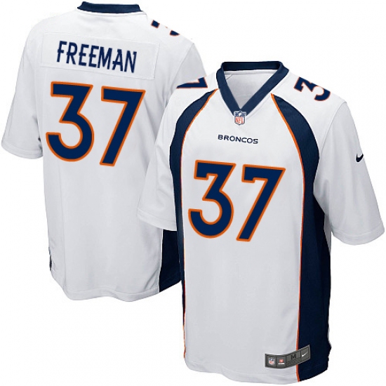 Men's Nike Denver Broncos #37 Royce Freeman Game White NFL Jersey - Ujersey