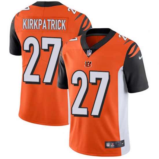 Men's Nike Cincinnati Bengals #27 Dre Kirkpatrick Vapor Untouchable Limited Orange Alternate NFL Jersey - Ujersey