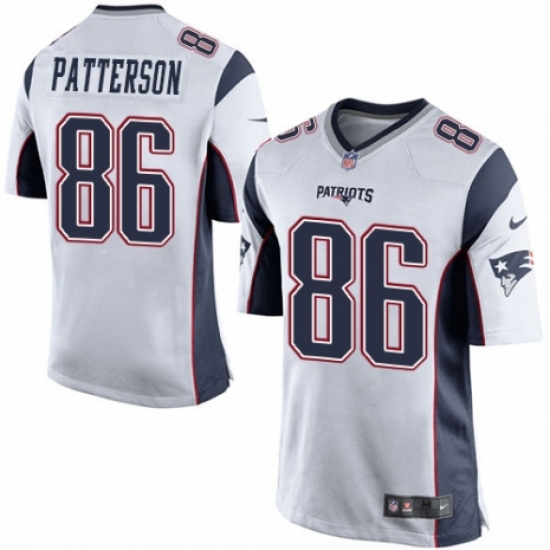 Men's Nike New England Patriots #86 Cordarrelle Patterson Game White NFL Jersey - Ujersey