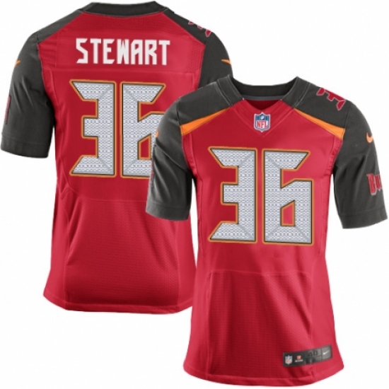 Men's Nike Tampa Bay Buccaneers #36 M.J. Stewart Elite Red Team Color NFL Jersey - Ujersey