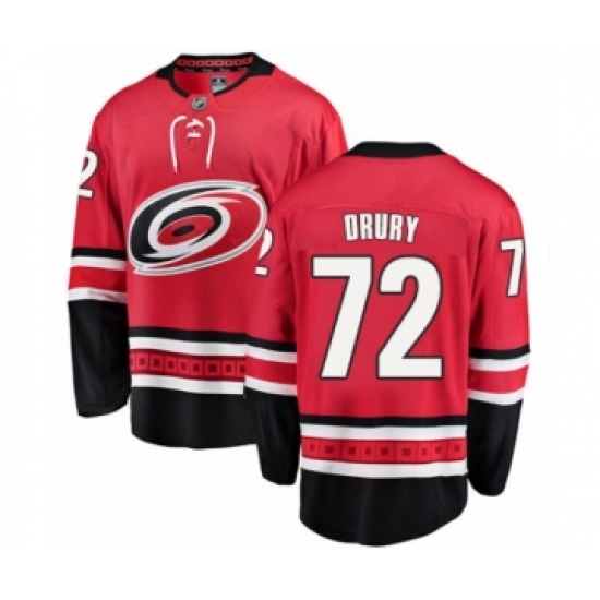 Youth Carolina Hurricanes #72 Jack Drury Authentic Red Home Fanatics Branded Breakaway NHL Jersey - Ujersey