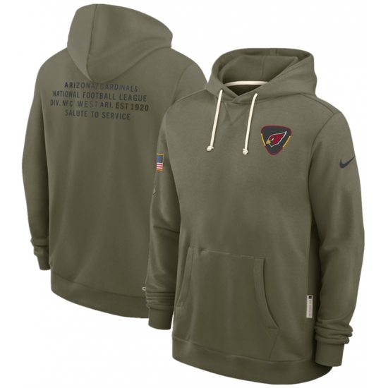 Men's Arizona Cardinals Olive 2025 Salute to Service Pullover Hoodie - Ujersey