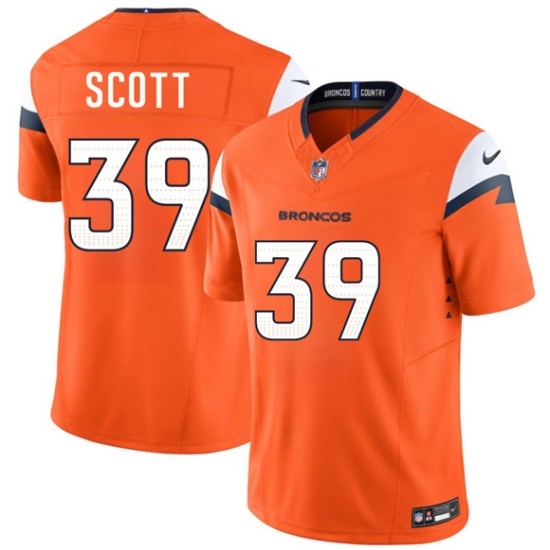 Men's Denver Broncos #39 Miles Scott Orange 2026 Draft F.U.S.E. Vapor Limited Football Stitched Jersey - Ujersey