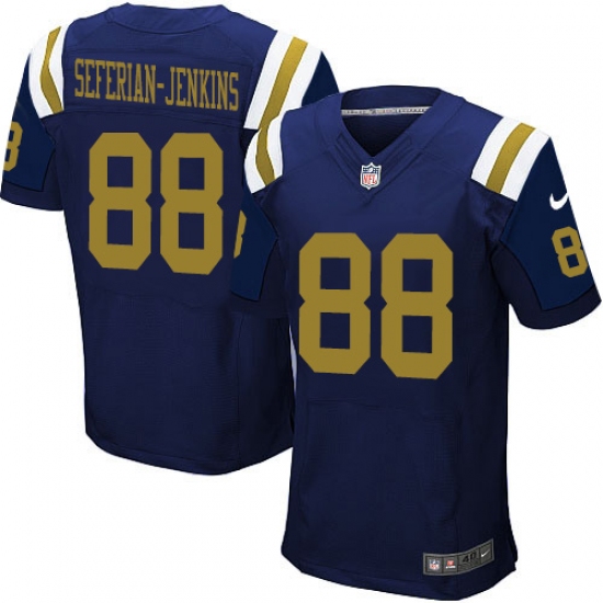 Men's Nike New York Jets #88 Austin Seferian-Jenkins Elite Navy Blue Alternate NFL Jersey - Ujersey