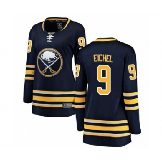 Women's Buffalo Sabres #9 Jack Eichel Fanatics Branded Navy Blue Home Breakaway NHL Jersey - Ujersey