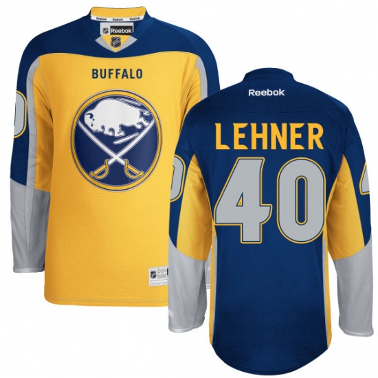 Women's Reebok Buffalo Sabres #40 Robin Lehner Authentic Gold Third NHL Jersey - Ujersey