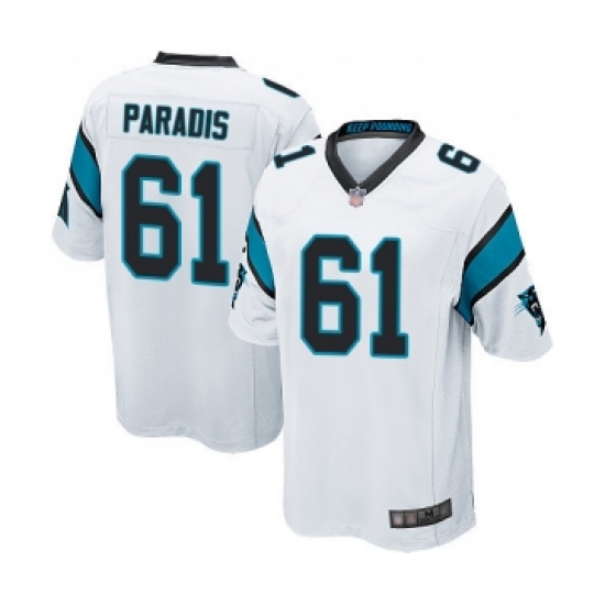 Men's Carolina Panthers #61 Matt Paradis Game White Football Jersey